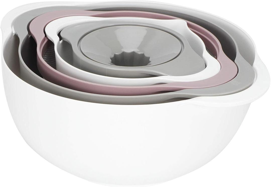 Drain Basket Filter Basket Double Layer Basket,Multifunctional 5in1 Double Layer Filter Fruit Vegetable Washing Basket Strainer Set