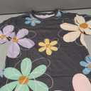 Daisy Shirts Womens Flower Shirt Wildflowers Graphic Tee Floral Print Tshirts Botanical Tee Tshirt Round Neck Casual Blouses, Size M, Black