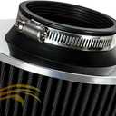 Rtunes Racing Universal Clamp-On Air Intake Filter Dry Washable Cone Air Filter Replacement for Car Truck SUV Engine Air Cleaner (2.75")