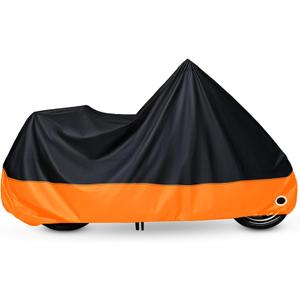 XYZCTEM Motorcycle Cover Waterproof Outdoors, All Weather Protection Vehicle Accessories, Sunproof Windproof, Dustproof, Fit for Honda, Kawasaki, Harley Davidson, Yamaha 86 Inch Motorcycle Accessories (87'')