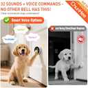 ChunHee Dog Door Bell, Smart Dog Doorbell for Potty Training to Go Outside, Dogs Bells for Doggie to Ring to Go Potty Train with Customized Ringtones Adjustable Volume, 1 Dog Button