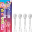 Brush-Baby - Kids Replacement Brush Heads for KidzSonic Electric Toothbrushes, 3+ Years - DeepClean Replaceable Toothbrush Heads with LED - Pack of 4