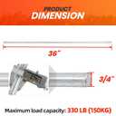 AR-PRO (2-Pack) 3/4 x 36 Zinc Plated Steel Rods Designed for Use as an Axle Shaft on Hand Trucks Dollies Wagons 4005BC Wheelbarrows