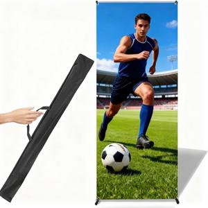 4U Media&Displays X Frame Banner Stand 2 Pack Adjustable 24"x72", Heavy Duty Portable Trade Show Banner Display Stand with Carrying Bag, Easy Setup Backdrop Support (Stand Only)