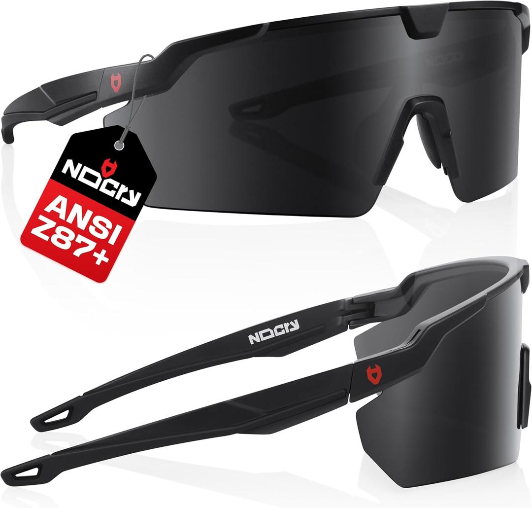 NoCry Tinted Safety Glasses For Men and Women with Premium Anti-Fog & Anti-Scratch 100% UV Protection Safety Sunglasses for Men or Z87 Sunglasses for Women Perfect ANSI Z87 Safety Glasses Tinted, One Size