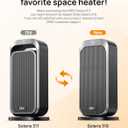 Dreo Quiet Space Heater, 1500W Portable Heaters for Indoor Use with Remote, 70 Oscillation, Fast and Safety Electric PTC Ceramic for Desk Office Bedroom, 12H Timer (Silver)