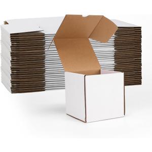 ZBEIVAN 5x5x5 White Small Shipping Boxes, 30 Packs Corrugated Cardboard Mailer Boxes for Packaging Small Business Mailing Gifts Wrap Boxes with Lids
