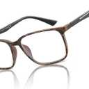 BLUEMOKY Blue Light Reading Glasses for MenSport Square Frame Readers, Anti Glare Computer Glasses,  0.0 x