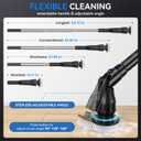 Electric Spin Scrubber,Power Spin Scrubber Brush for Bathroom with 10 Replacement Head