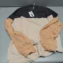 OBEEII Womens Long Sleeve Color Block Shirts 2024 Fall Casual Crewneck Lightweight Sweater Ribbed Knit Loose Pullover Top XXL