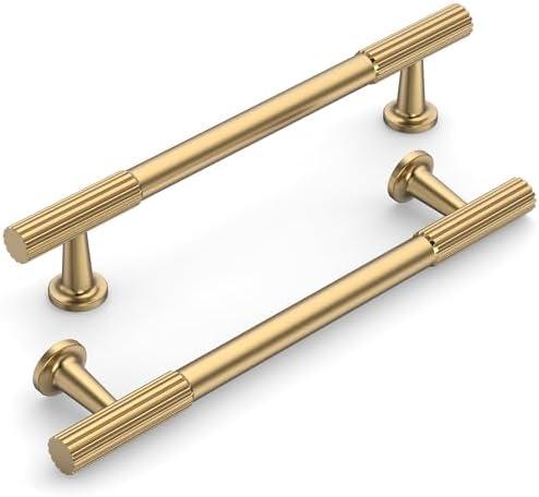 KNOKLOCK 10 Pack 5 Inch(128mm) Kitchen Cabinet Handles Champagne Bronze Cabinet Pulls Kitchen Cabinet Hardware Drawer Pulls for Cupboard Wardrobe 2250