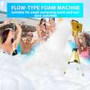 Flowing Foam Machine for Party, Party Foam Machine with Telescopic Support, Foam Cannon for Garden, Pool, Indoor, Birthdays, Celebrations, and Backyard Events