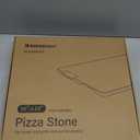 Large Pizza Stone, 16"x14" Rectangular Pizza Stone for Oven Grill BBQ, Baking Stone for Pizza Bread, Unique Built-in 4 Handles Cooking Stone, 16" x 14" x 0.67"