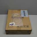 Sanwom Front Car Seat Covers - Leather Seat Covers with Storage Pocket and Two Belt Pads, Anti-Slip Waterproof Universal Seat Covers for Cars Fit Cars Trucks SUV(Grey,2 Pack)