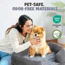 Soft Donut Dog Bed for Small Dogs, 28" Orthopedic Comfort Pet Sofa Couch with Egg Crate Foam, Washable Cover & Non-Slip Bottom, Cozy Cat Couch with Bolstered Sides, Grey (28")