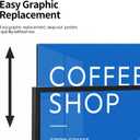 2 Pack 22 x 28 in Double-Sided Sign Holder Floor Stands, Black