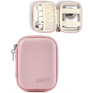 Digital Camera Case for CAMKORY, KODAK PIXPRO FZ45/FZ55, Canon IXUS 285 HS, Lecran, Small Travel Compact Camera Holder with Mesh Pocket for Accessories SD Card (Pink)