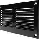 Vent Systems 8'' x 4'' Inch (Overall Dimensions) Pack of 5 Black Air Vent Duct Cover Metal Return Grill with Built in Pest Guard Screen HVAC Grille for Home Improvement 6x2 (Opening Dimensions)