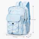 Choco Mocha Blue Backpack for Girls, Travel School Backpack for Teen Girls Large Bookbag for School, Baby Blue (Thickened version (exclusive laptop compartment))