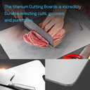 Titanium Cutting Board, Cutting Boards For Kitchen, Double-Sided Food-Grade Titanium Cutting Board For Cutting Fruits, Meats and Vegetables (M)