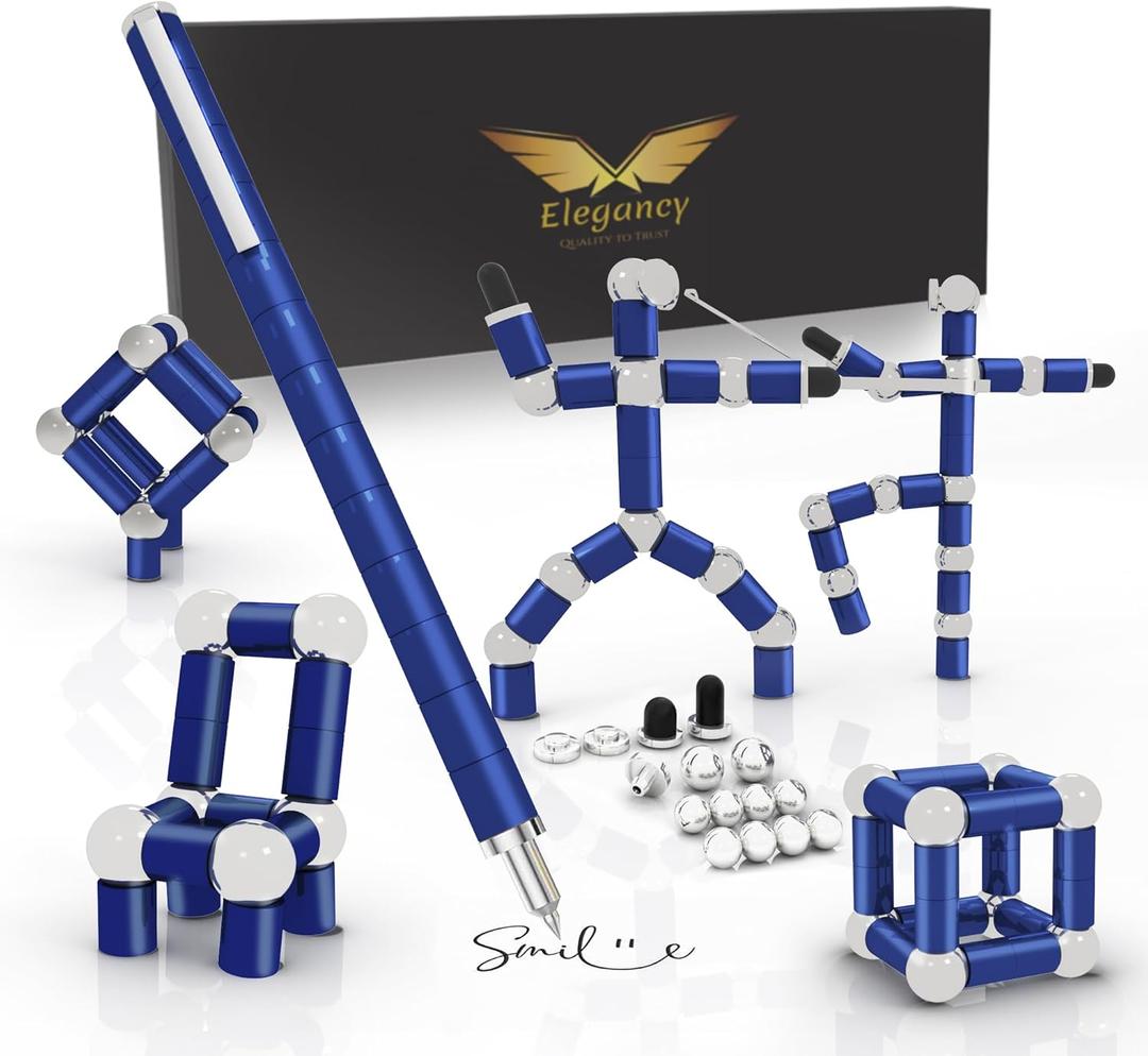 Fidget Pen Unique Fidget Toys Magnet Gel Pen Gadget for Men, Creative Stress Relief Office Desk Tool, Innovative Gift for Teenagers, Adults Magnetic Pen