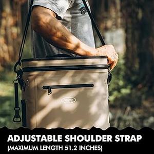 ​WOOVO 20 Can Cooler Bags Insulated, 100% Leakproof Design with Welded Seams, Soft-Sided Ice Chest for Camping, Picnic (Airtight Zipper, Adjustable Strap, Mesh Pockets, Bottle Opener)​