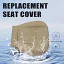 Priprilod Perforated Tan Microfiber Leather Driver and Passenger Bottom and Top Lean Back Replacement Seat Cover Compatible with Ford F250 F350 F450 F550 Lariat 2011 2012 2013 2014 2015 2016