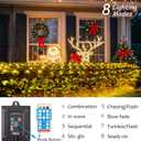 21ft x 5ft Solar Net Lights Outdoor, Solar & USB 2 Power Way 360 LED Waterproof Mesh Lights for Bushes, Remote Control 8 Modes String Light Trees Patio Garden Christmas Indoor Decor (Warm White)