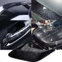 Black Forged Gloss Carbon Fiber Vinyl Wrap Roll Stretchable Decal Sticker Film Sheet Air Release DIY Decoration Vinyl 5ft x 2.5ft