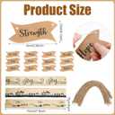 2 x Jenaai 24 Christian Christmas Ornaments with 3 Pcs 27.5 in Nativity Scene Burlap Ribbons Kraft Paper Jesus Name Christmas Tree Ornament Nativity Xmas Tree Hanging Decor Religious Gift for Church Home