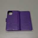 Bocasal Detachable Wallet Case for iPhone 13 RFID Blocking Card Slots Holder Premium PU Leather Magnetic Kickstand Shockproof Wrist Strap Removable Flip Protective Cover 5G 6.1 inch (Purple)