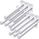 KEILEOHO 12 PCS 10 Inch Slat Wall Hooks, Heavy Duty Slatwall Shelf Brackets, Metal Slatwall Shelves for Panel, Retail and Exhibition Products, Display Item & Products for Room Garage