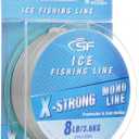 SF X-Strong Monofilament Ice Fishing Line with Spool Mono Line 3/4/6/8LB 330YD/300M Clear/Fluor Green Fishing Wire Freshwater