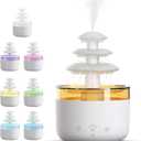 Bedroom Cloud Rain Humidifier, Essential Oil Diffuser with 7-Color LED Mood Light, Bedroom Sleep Aid with White Noise Rain Sound, Auto Shutdown Protection, Suitable for Home/Office/Daycare (White)