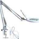 Neatfi (New Model) LED Magnifying Lamp with Clamp, 5D Magnification, 120Pcs SMD LEDs, 12W, Adjustable Color Temperature (White, 5-Inch Lens, 5 Diopter)