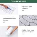 Peel and Stick Backsplash, 20-Pack Thickened Stick on Scalloped Subway Tiles, Faux Ceramic Tiles for Kitchen, Bathroom, White, Size: 12x12''