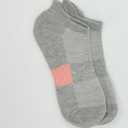 Womens Athletic No Show Socks, Cushioned Ankle Running Socks, Breathable, 4 Pairs (Gray)