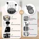 Upgraded Chicken Shredder Tool Twist for Chicken Shredder with Removable Plate, Professional Visible Meat Shredder Machine,Transparent Cover, Ergonomic Handle, Anti-Slip Chicken Grinder