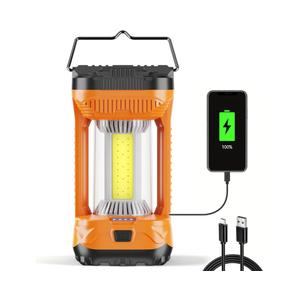 AlpsWolf Camping Lantern Rechargeable, 1000LM 4 Light Modes Camping Light 4000mAh Rechargeable Lantern for Power Outages Portable Camp Lantern with Memory Function, Orange, 1 Pack