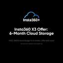 Insta360 X3 - Waterproof 360 Action Camera with 1/2" 48MP Sensors, 5.7K 360 Active HDR Video, 72MP 360 Photo, 4K Single-Lens, 60fps Me Mode, Stabilization, 2.29" Touchscreen, AI Editing, Live Stream