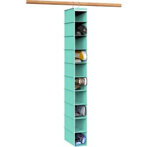Simple Houseware 10 Shelves Hanging Shoes Organizer Holder for Closet, Turquoise