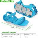 Lawn Aerator Shoes for Grass - Pre-Assembled Grass Aerator Shoes for Lawn - Soil Yard Aerator Tool for Aerating Patio Garden, Blue, Small Size