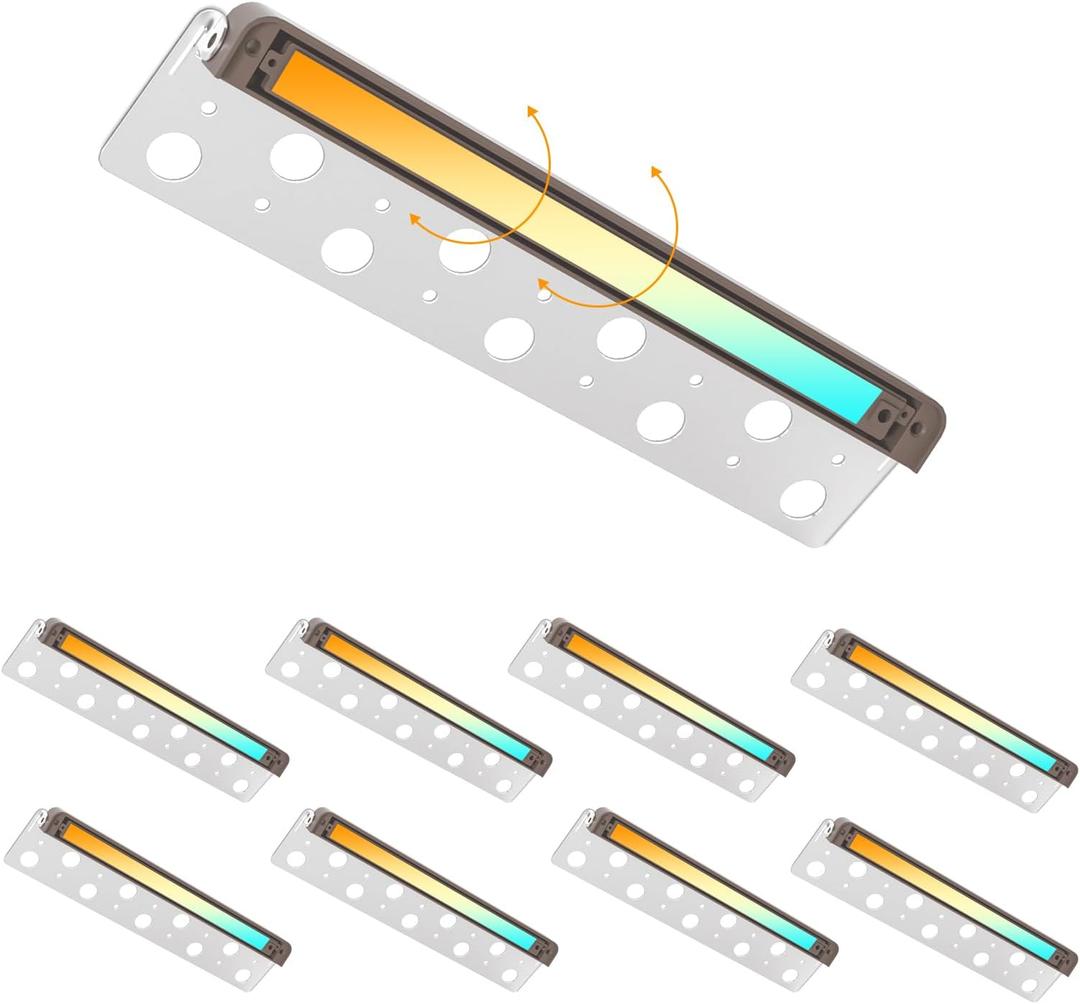 8-Pack 12 Inch 5CCT Retaining Wall Lights, 4W LED Hardscape Lighting, LED Landscape Lighting, 12V-15V Low Voltage Outdoor Step Lights, Paver Lights, 2200K/2700K/3000K/4000K/5000K Selectable, ETL