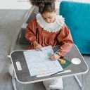 ZEAPTAC Foldable Lap Desk, Bed Desk, Bed Table & Laptop Stand w/Cup Holder