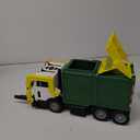 JOYIN Large Friction Powered Garbage Truck Toy Set, Includes Dumpster, Trash Bins, and Learning Cards for Kids (Green)