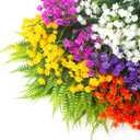 Grunyia 24 Bundles Artificial Flowers for Outdoor Decoration UV Resistant Fake Plastic Plants Faux Boston Fern Artificial Greenery for Summer Indoor Outdoor Garden Patio Window Box Kitchen Home Decor