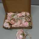 10PCS Flower Napkin Rings, Pink Rose Floral Napkin Holders Table with Imitation Pearls for Wedding Party Dinner Birthday Table Serviette Buckles Decor