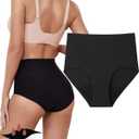 Period Underwear for Women High-Waist, Reusable Leakproof Heavy Absorbency for Heavy Flow & Bladder Leaks (XX-Large, Black*1)
