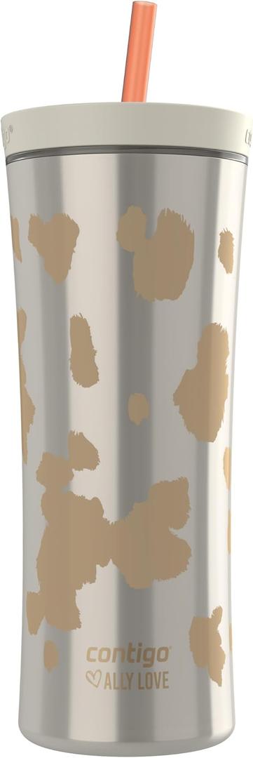 Contigo x Ally Love Shake & Go Tumbler, Autoclose Lid, Leak Proof, 20oz, Outmilk