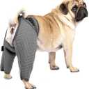 Dog Recovery Sleeve for Hind Leg, Adjustable Buckled Dog Recovery Suit as Cone Collar Alternative, Thick Rear Leg Sleeve to Prevent Licking Wound for Dogs, S